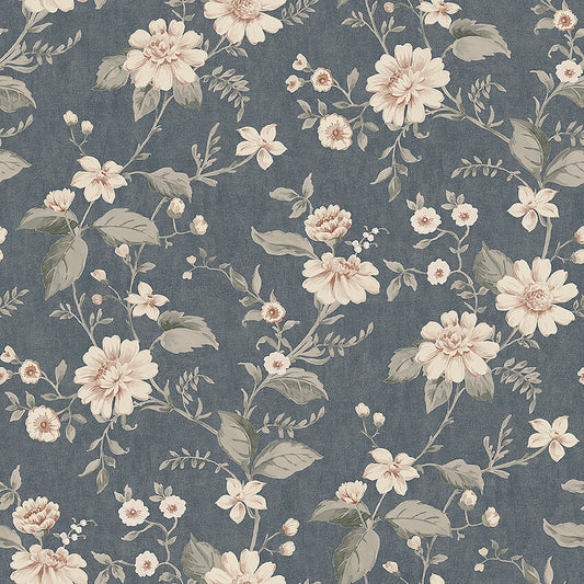 Borastapeter Wallpaper - Laura's Cottage - Dark Blue