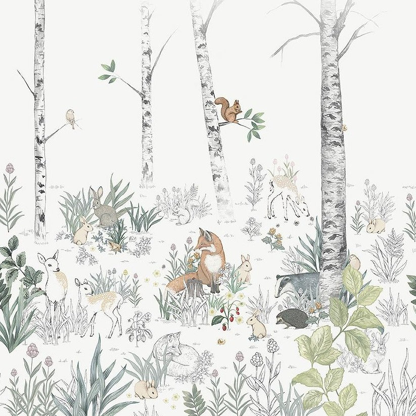 Kwekerij Wallpaper - Magic Forest - Muurschildering