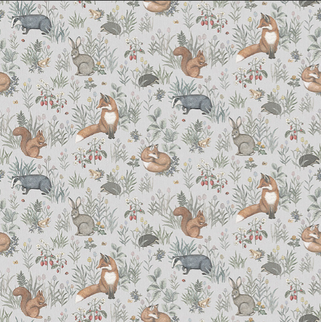 Borastapeter Wallpaper - Forest Friends Mural - Woodland Animals