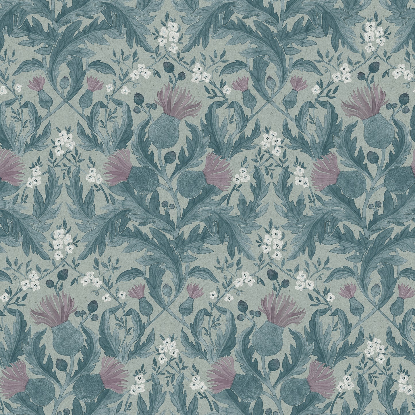 Borastapeter Wallpaper - Thistles - Blue