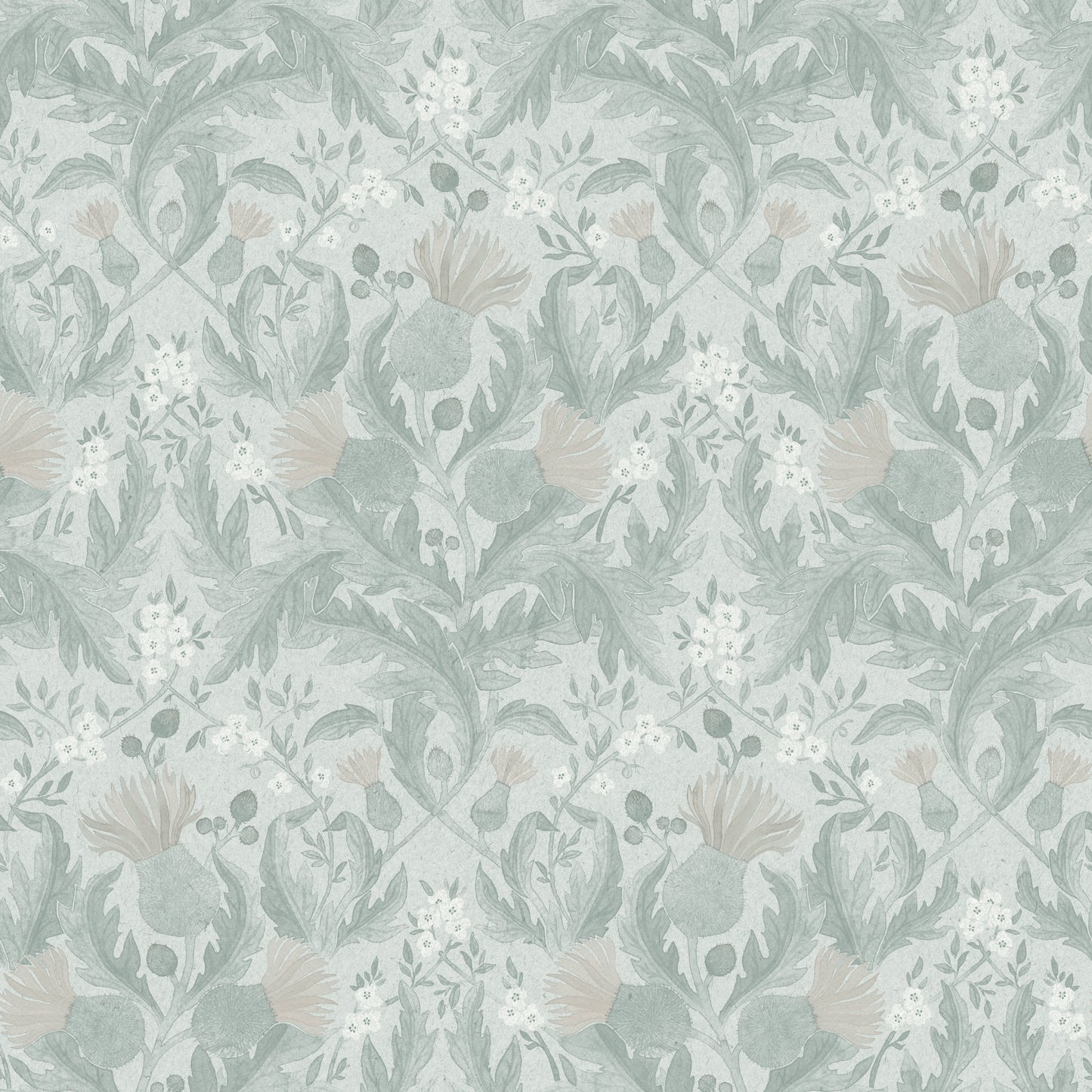 Borastapeter Wallpaper - Thistles - Light Green