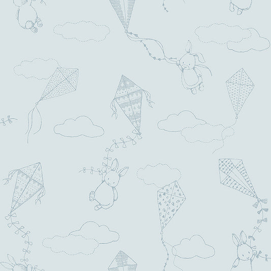 Borastapeter Wallpaper - Kites, Up & Away - Blue
