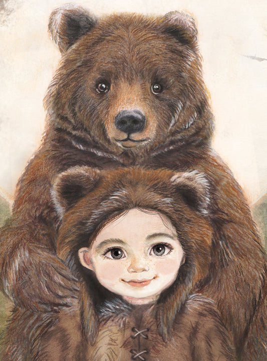 Kinderkamer kunst - Bear Spirit Animal door Iris Esther