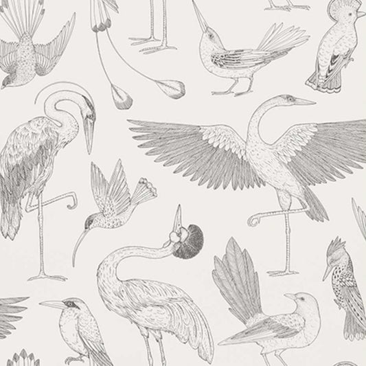 Nursery Wallpaper - Birds Off White by Ferm Living