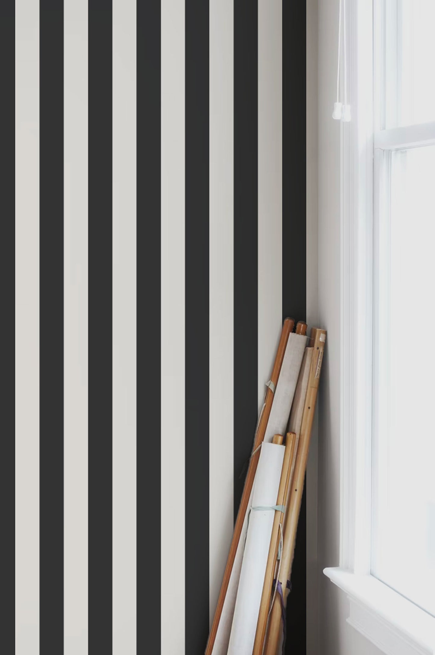 Wallpaper Stripes - Ventnor - Charcoal