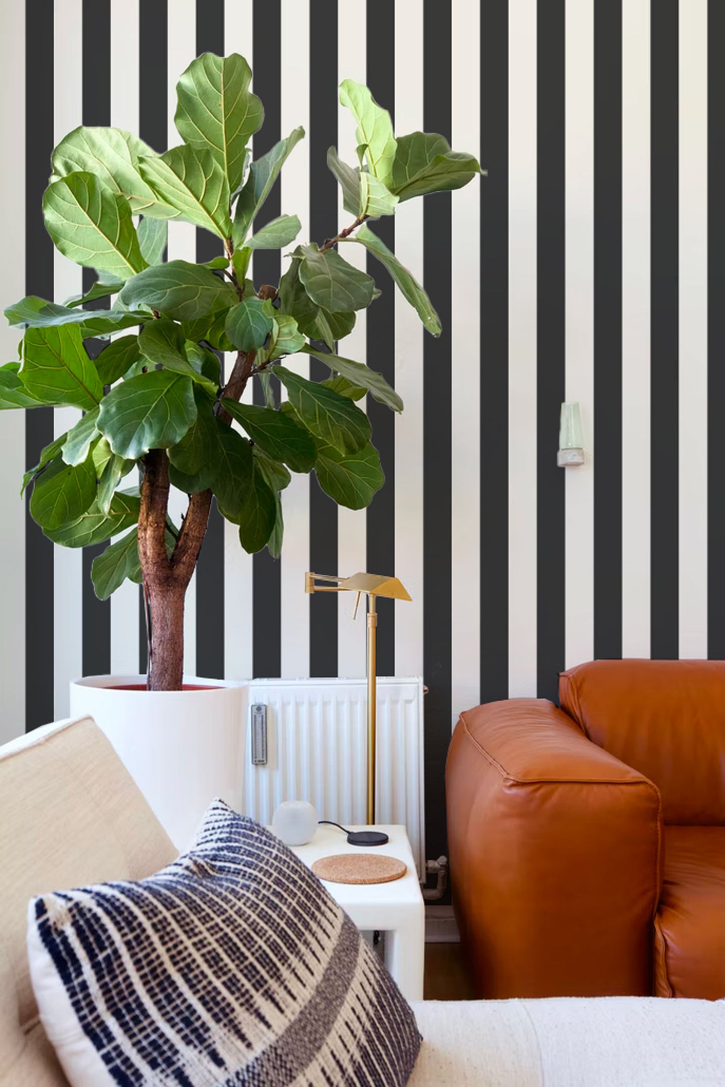 Wallpaper Stripes - Ventnor - Charcoal