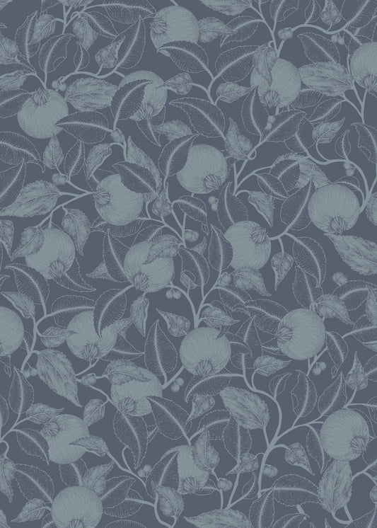 Bloemenbehang - Pomegranate - French Blue