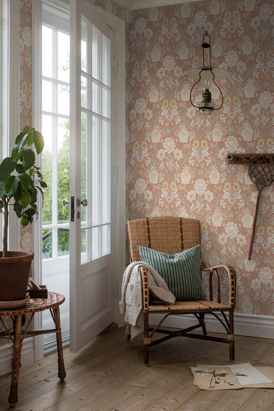 Borastapeter Behang - Dahlia Garden - Oranje