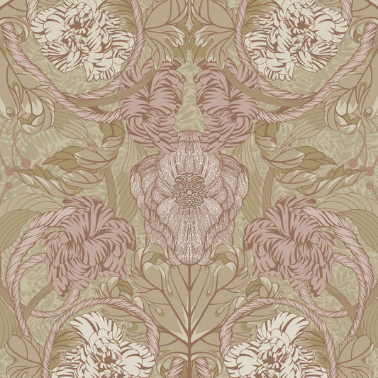 Summer Gray Wallpaper - Cecilia - Blush