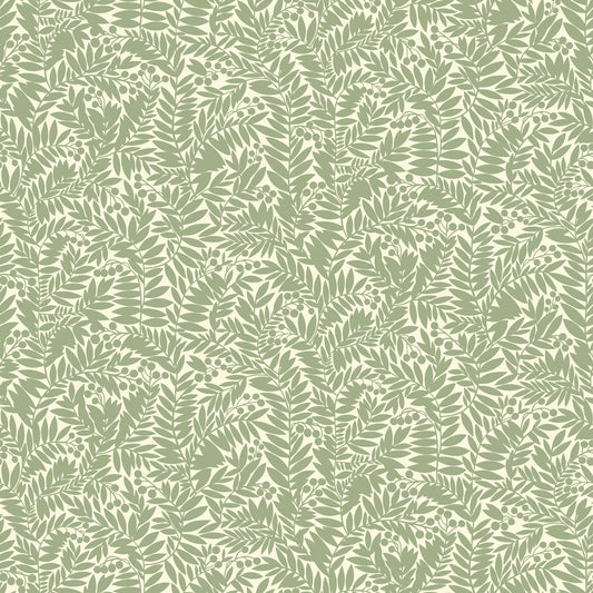 Summer Gray Wallpaper - Florence - Green