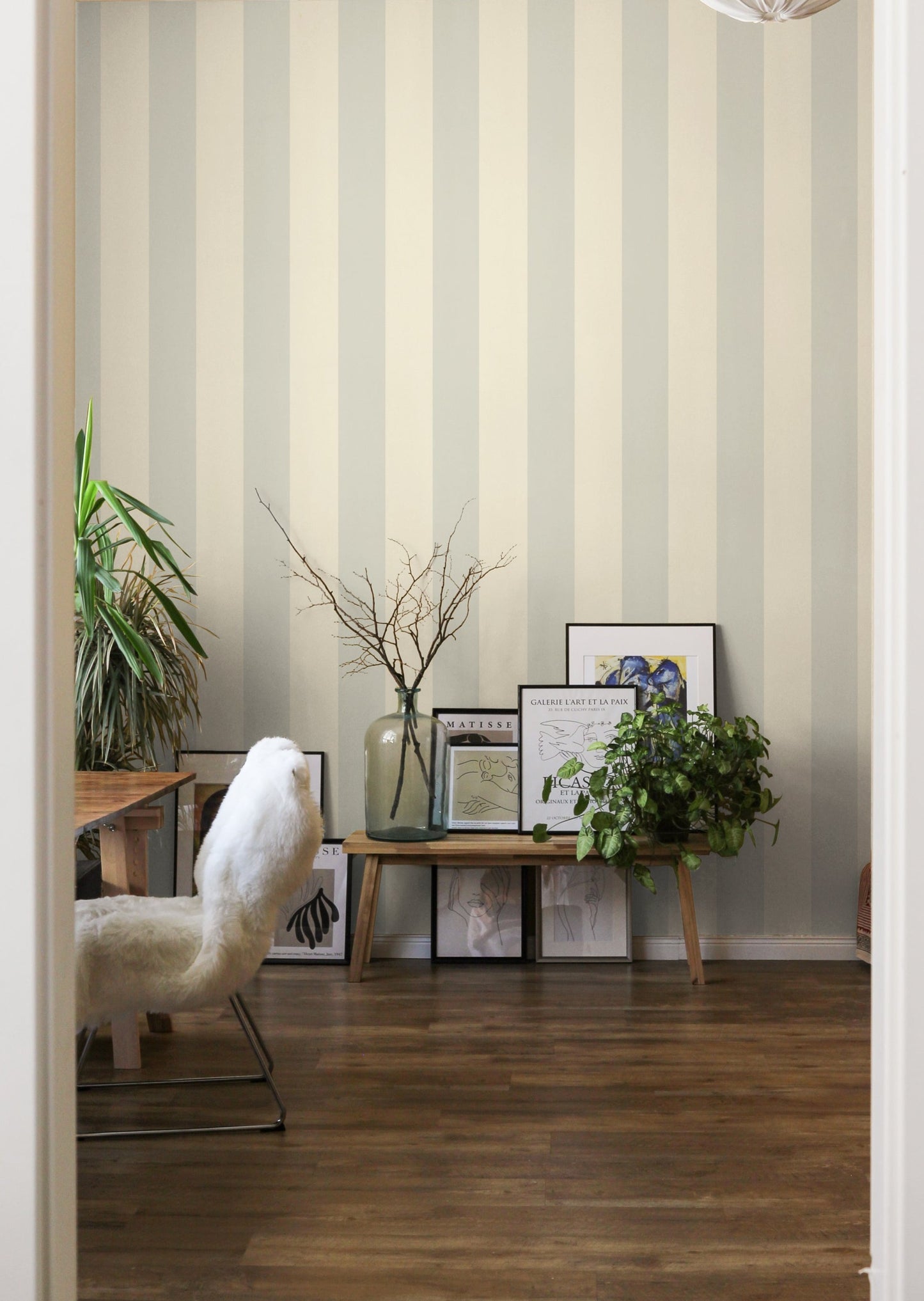 Wallpaper Stripes - St Helen - Green