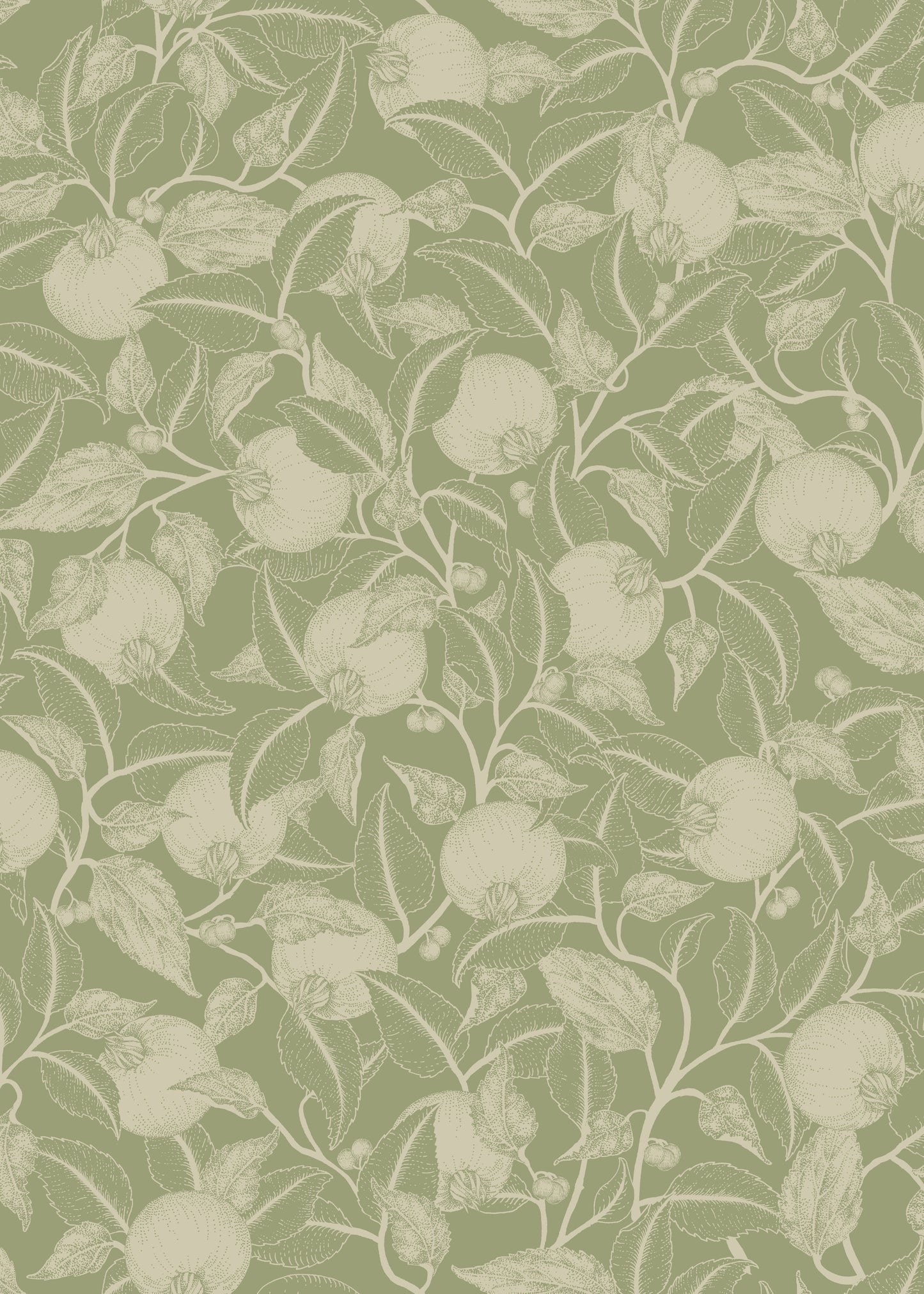 Summer Gray Wallpaper - Pomegranate - Apple Green
