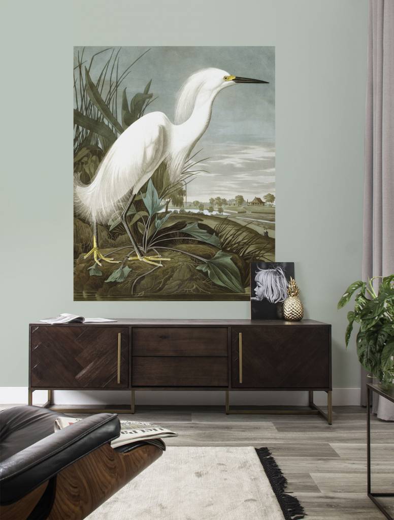 Wallpaper Panel - Snowy Heron