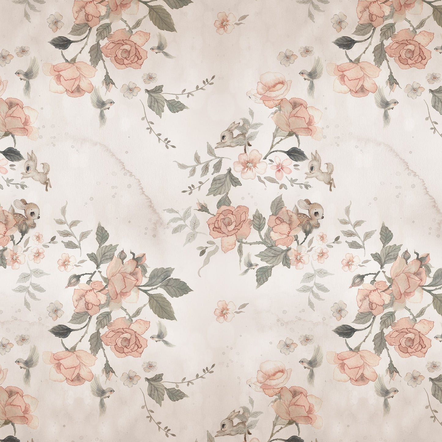 Nursery Wallpaper - Land of Roses by Mrs Mighetto