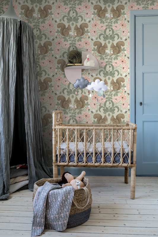 Kinderkamer Behang - Kurre - Roze