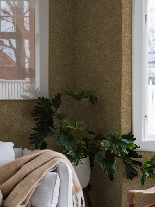 Borastapeter Behang - Nocturne 2022 - Geel