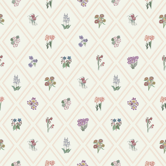Summer Gray Wallpaper - Bouquets - Pink