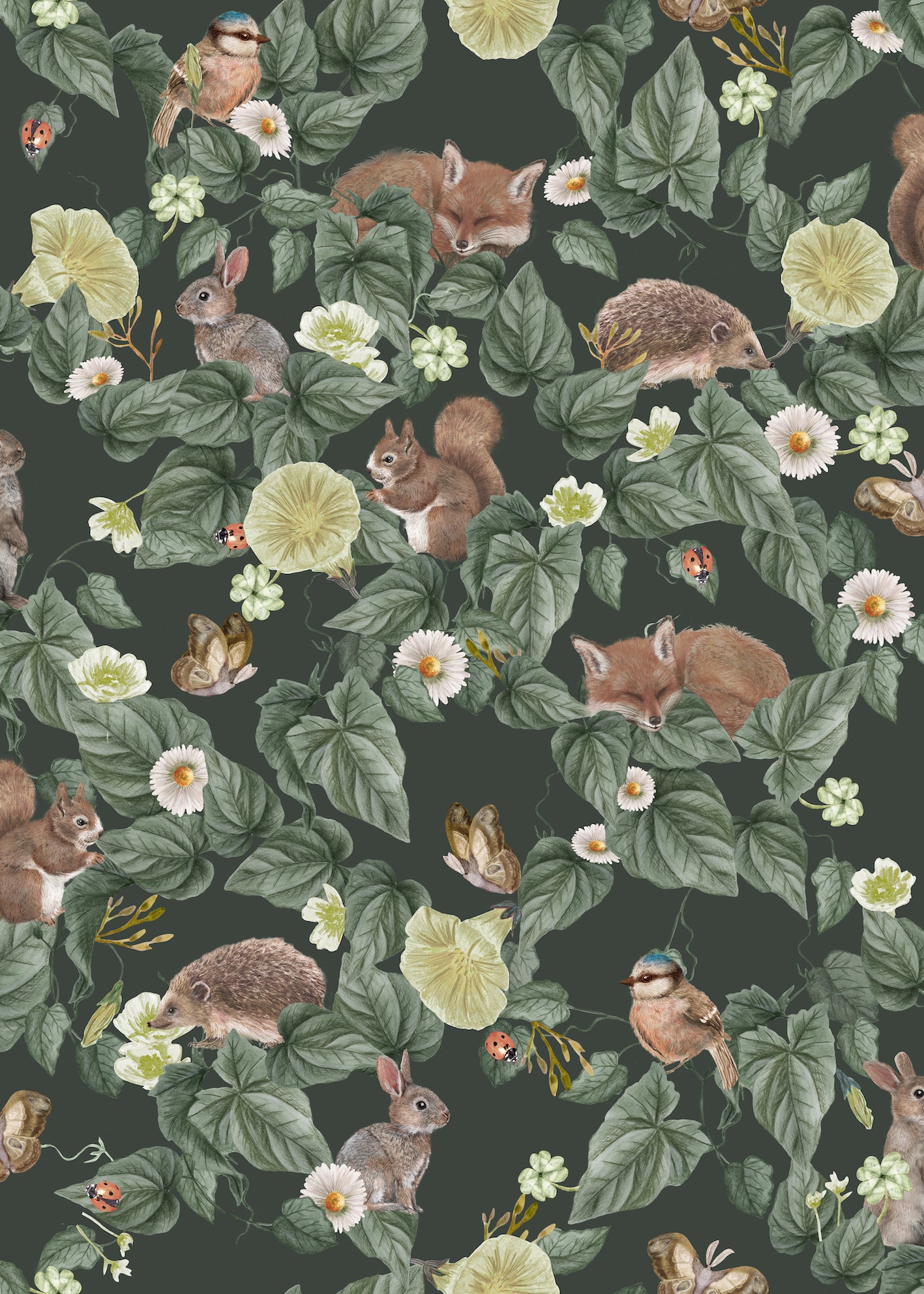 Nursery Wallpaper - Forest Lullaby - Pine